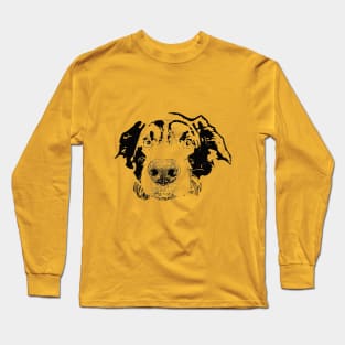 Border Collie Face Design - A Collie Christmas Gift Long Sleeve T-Shirt